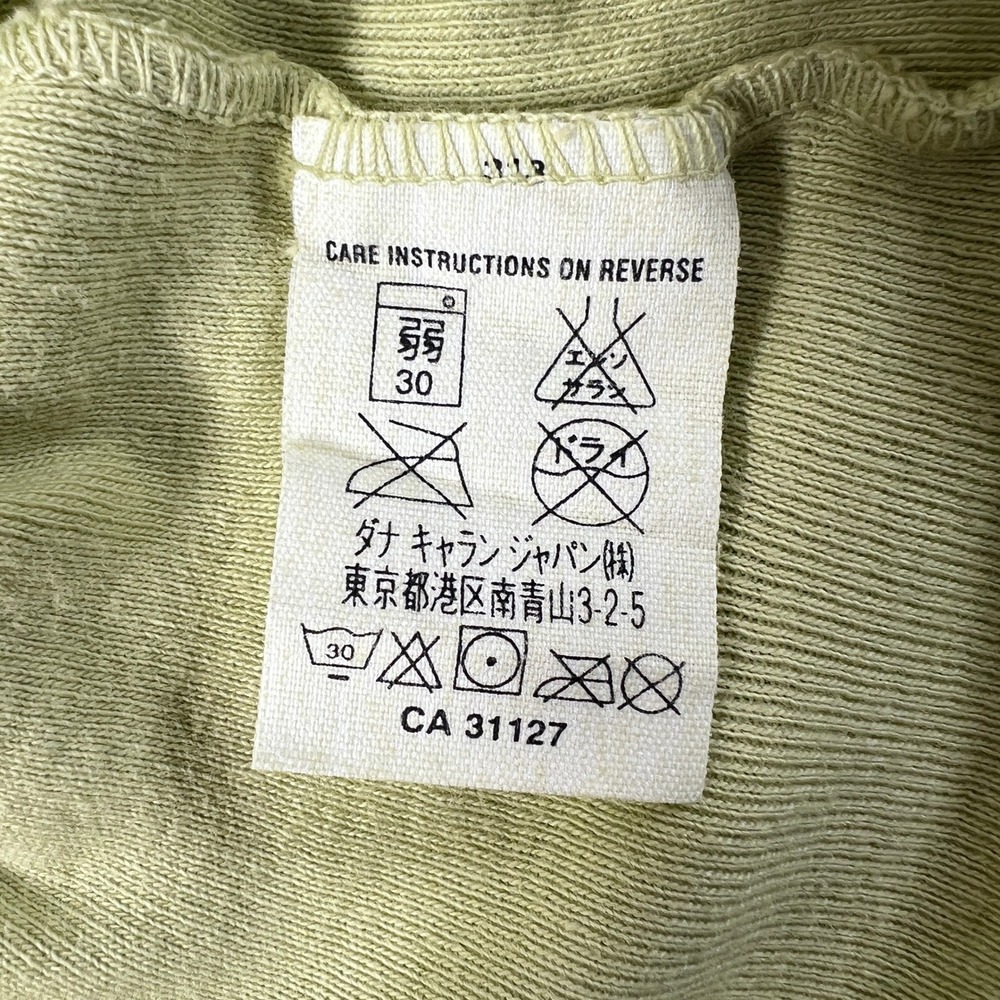 DKNY T-Shirt Women's M/L Avocado Green Logo Baby Tee Vintage 90s Made in USA NWT - Picture 5 of 9